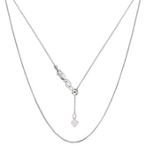 14k White Gold Adjustable Octagonal Snake Chain Necklace, 0.85mm, 22" fine designer jewelry for men and women